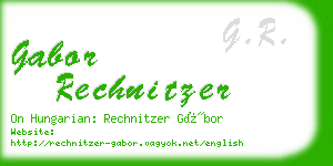 gabor rechnitzer business card
